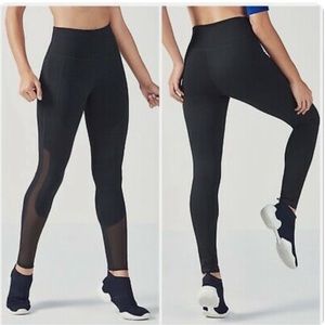 FABLETICS x Demi Lovato Leggings High Waisted Mesh Power Hold 7/8 Black XS